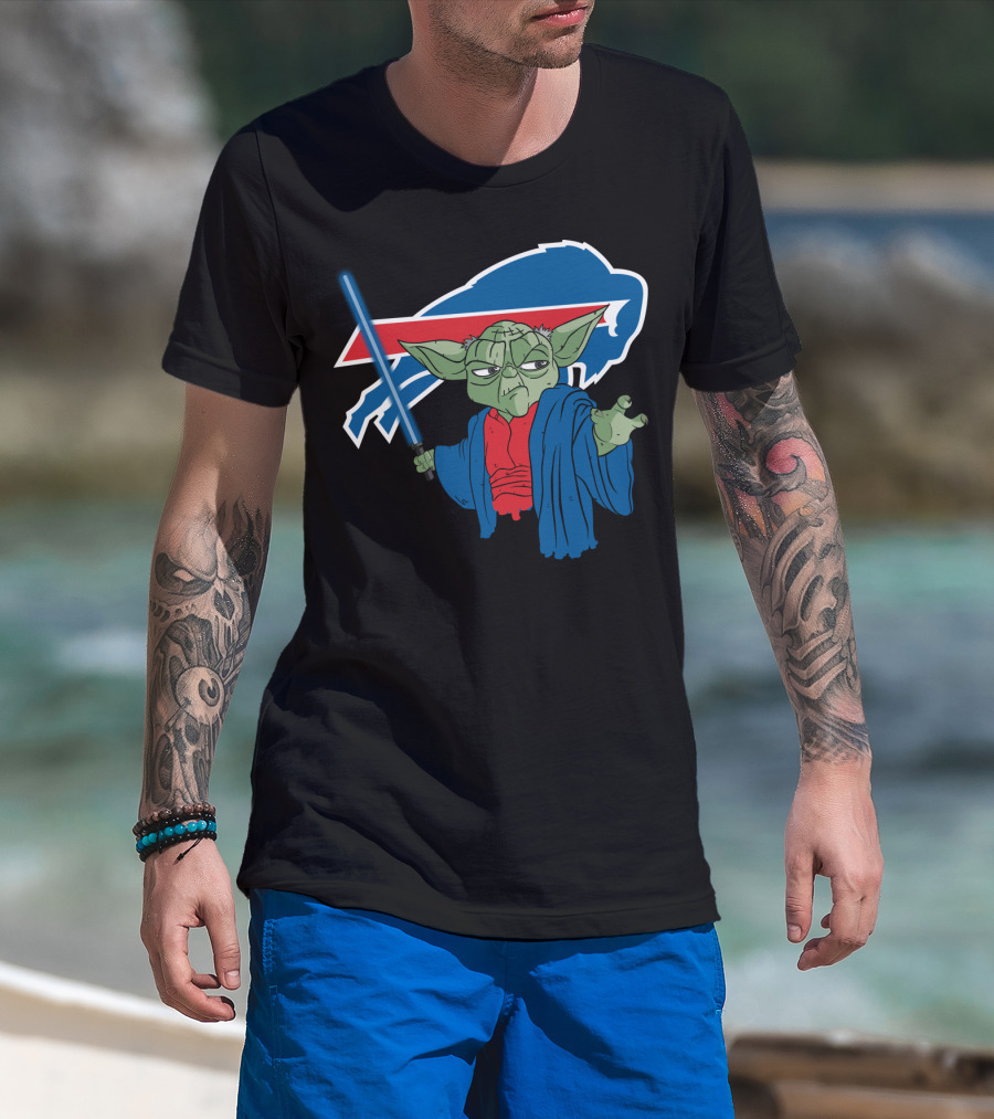 Buffalo Bills Yoda Jedi Fan Crossover T-Shirt