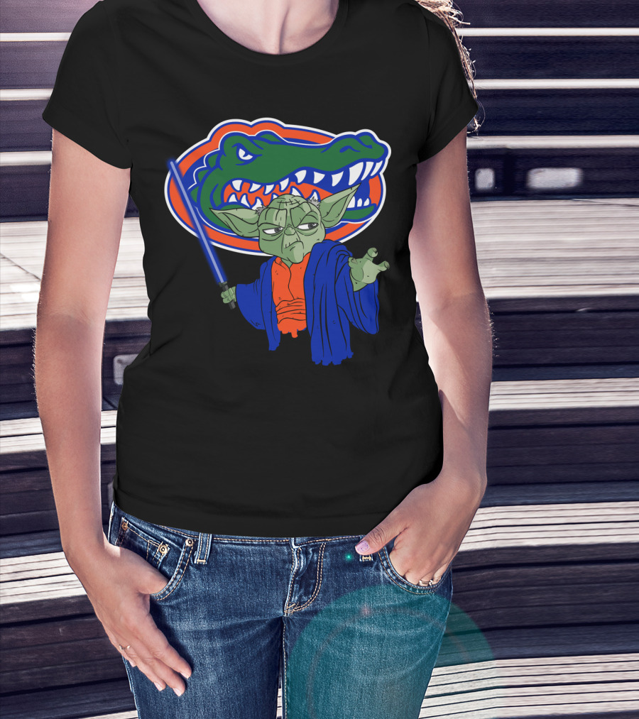 Gators Yoda Lightsaber Florida Alligator Icon Mashup T-Shirt