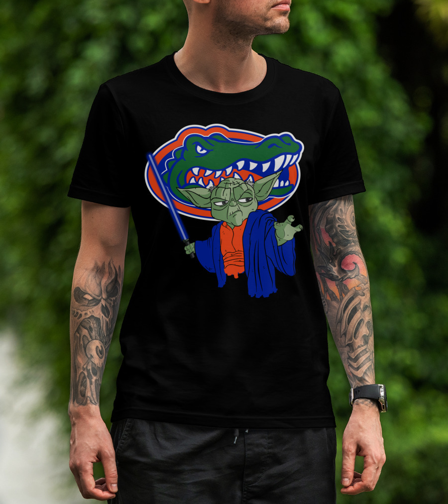 Gators Yoda Lightsaber Florida Alligator Icon Mashup T-Shirt