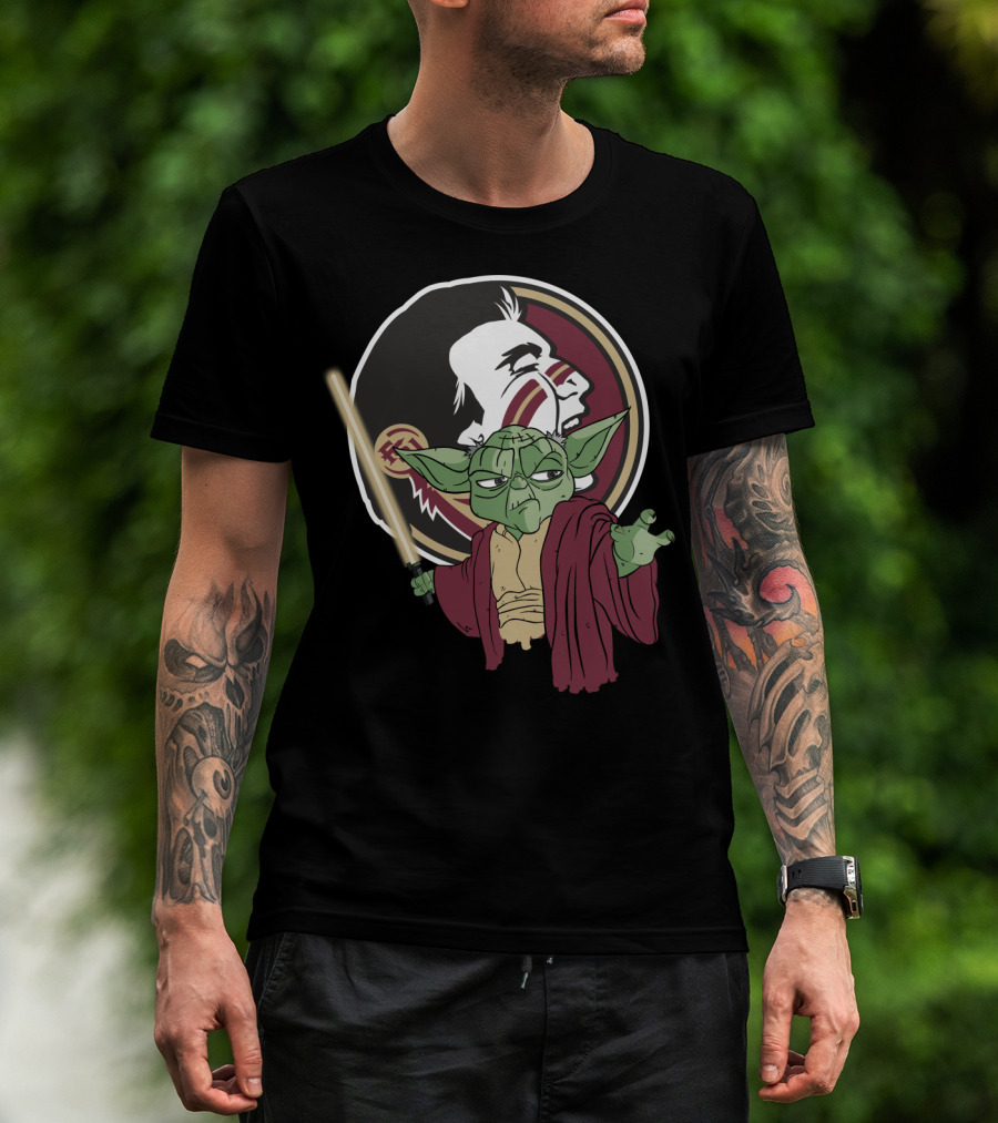 Seminoles Yoda With Lightsaber And Seminole T-Shirt