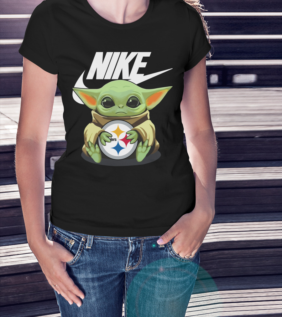 Nike Baby Yoda Steelers T-Shirt