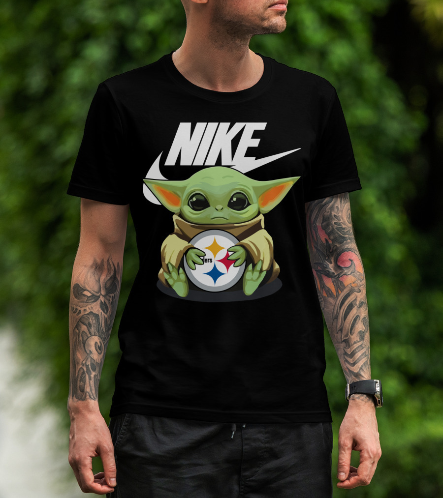 Nike Baby Yoda Steelers T-Shirt
