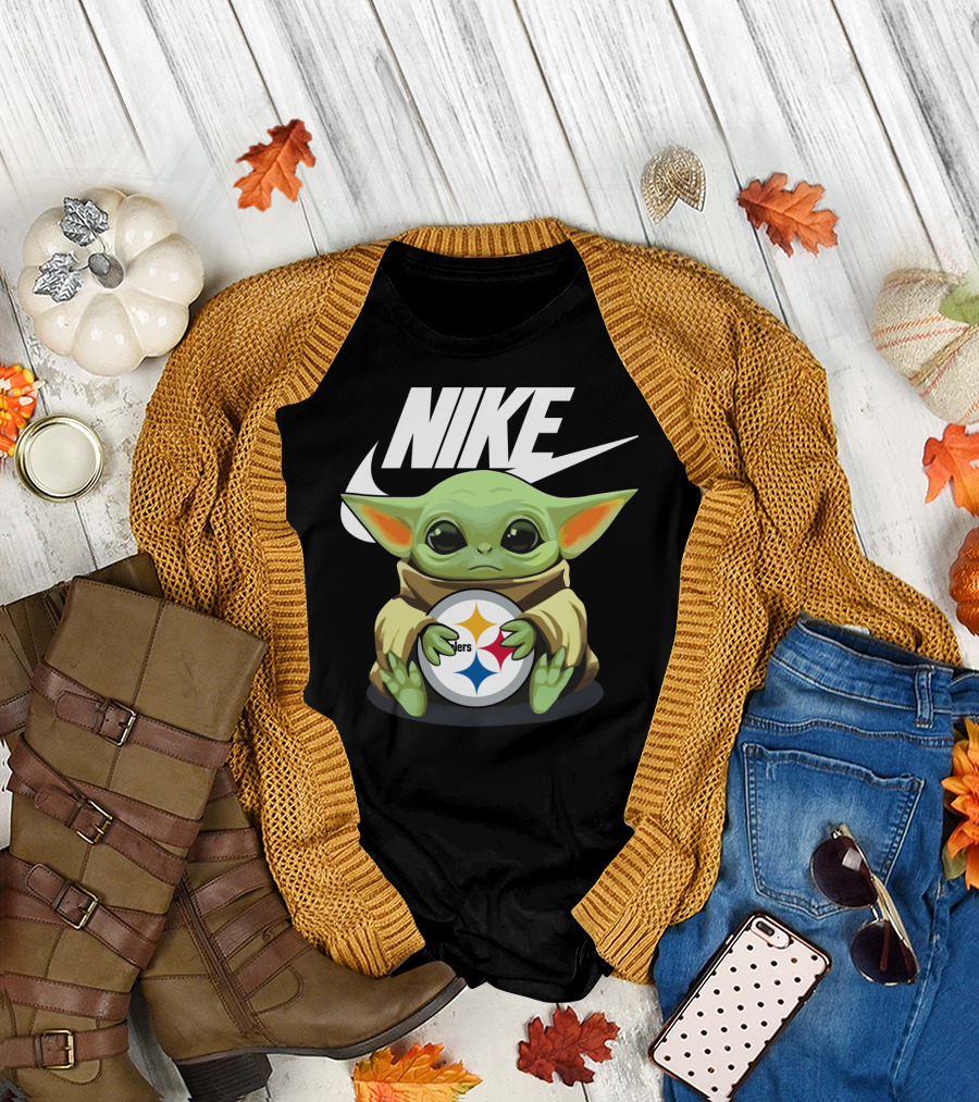 Nike Baby Yoda Steelers T-Shirt