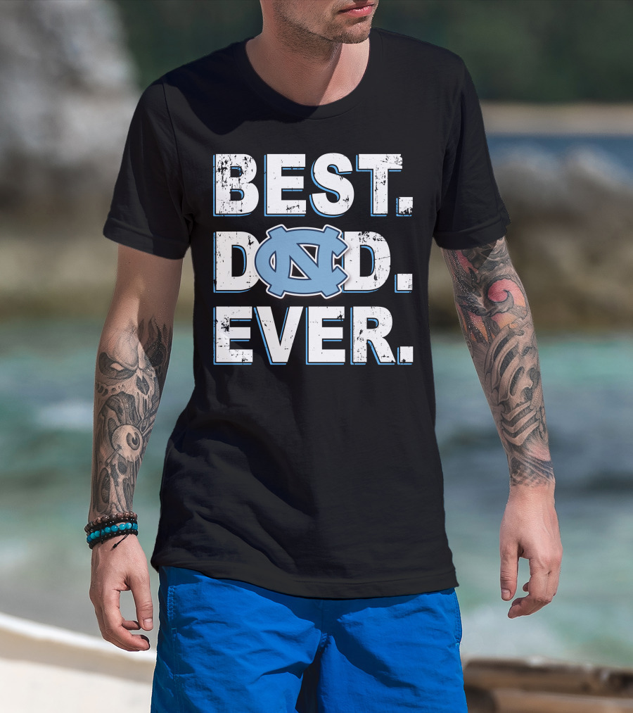 Best Dad Ever Unc Tar Heels T-Shirt