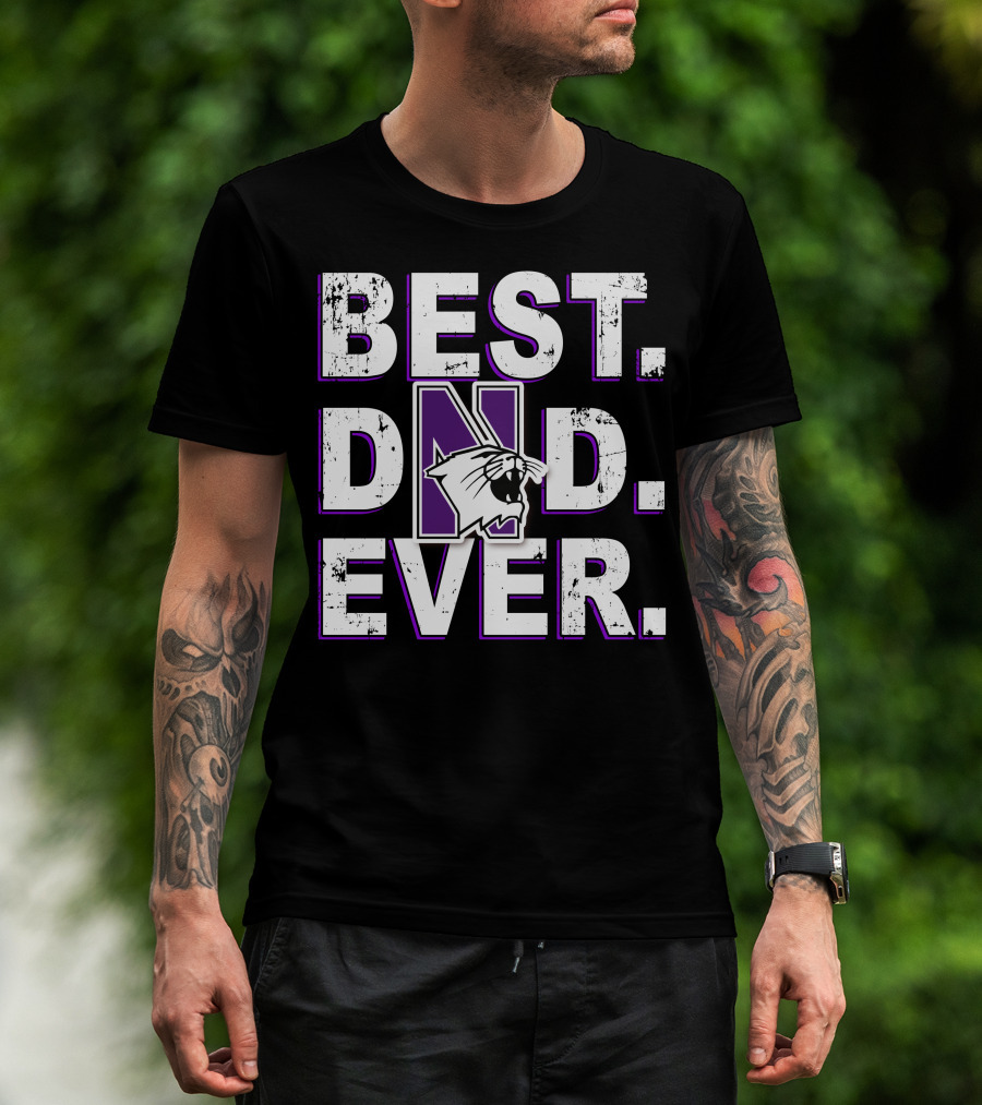Best Dad Ever Northwestern Wildcats 056 T-Shirt
