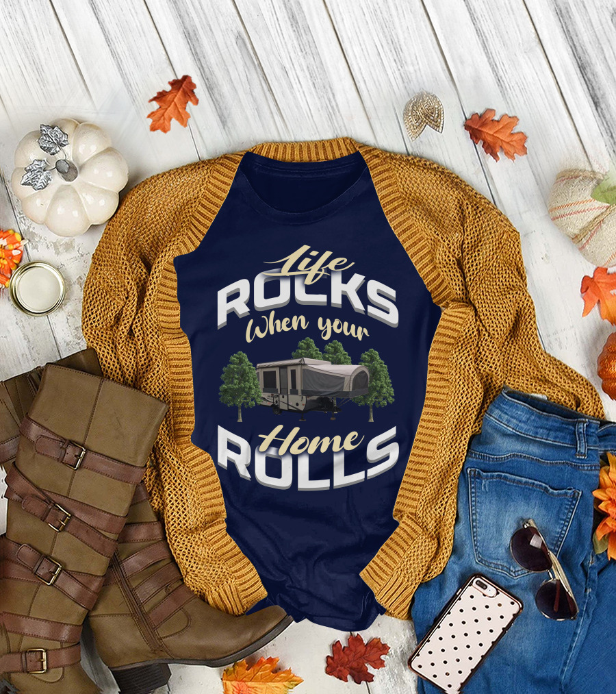 Life Rocks When Your Home Rolls Jayco PopUp T-Shirt