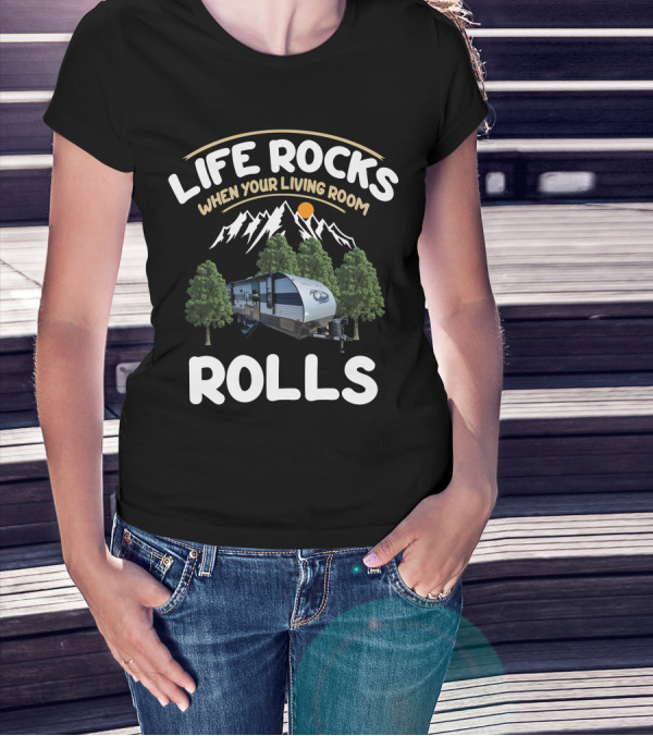 Life Rocks When Your Living Room Rolls Cherokee Grey Wolf 23DBH T-Shirt