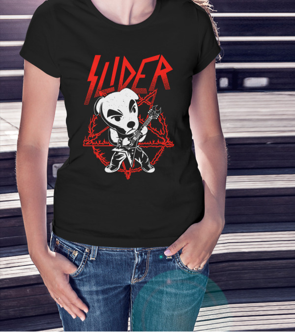 Slider Heavy Metal Animal Crossing Character T-Shirt