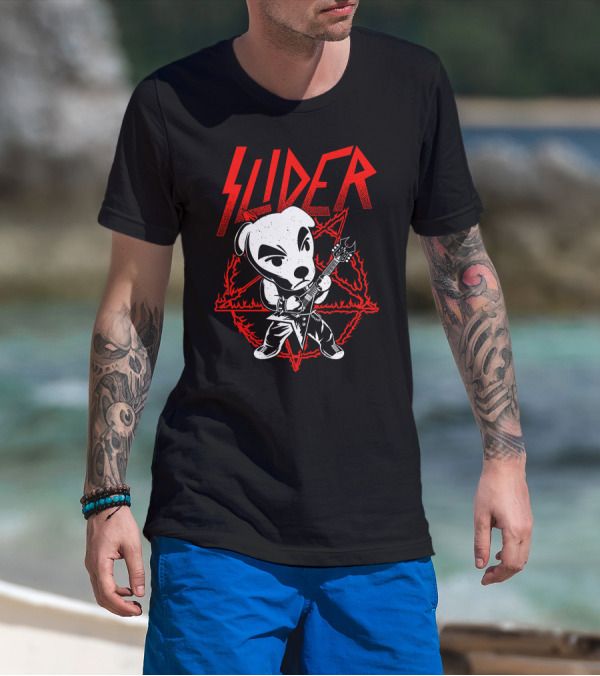 Slider Heavy Metal Animal Crossing Character T-Shirt