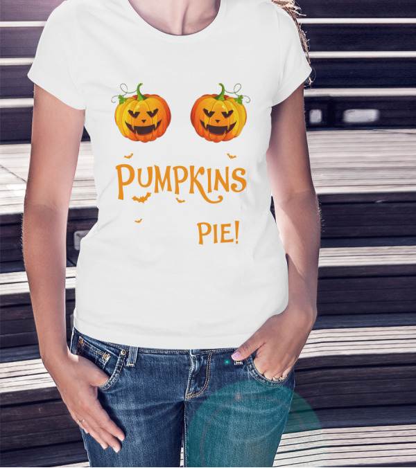 Pumpkins You Should See My Pie With Halloween Jack-O'-Lanterns And Bats T-Shirt