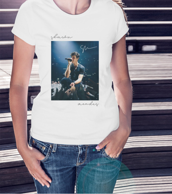 Shawn Mendes Signature Sm Concert Image T-Shirt