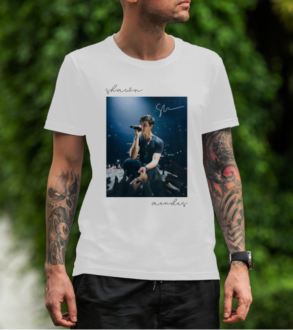 Shawn Mendes Signature Sm Concert Image T-Shirt
