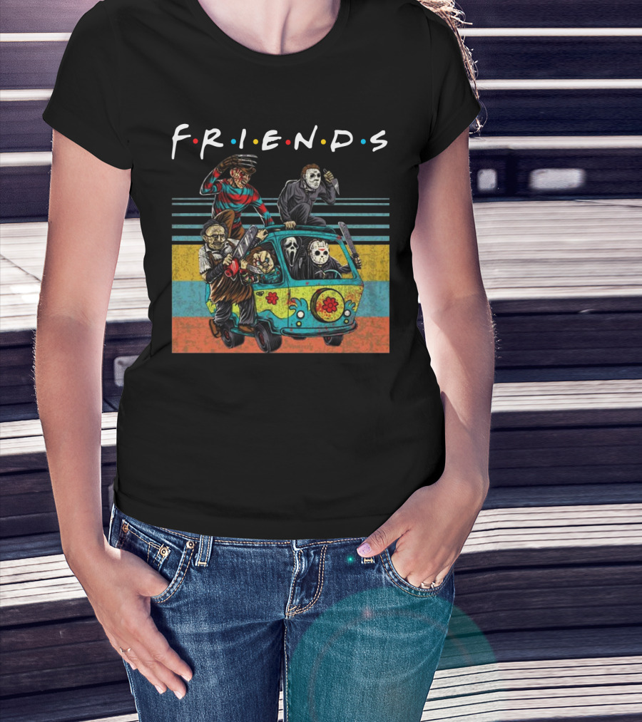 F.R.I.E.N.D.S Horror Movie Characters In Van T-Shirt