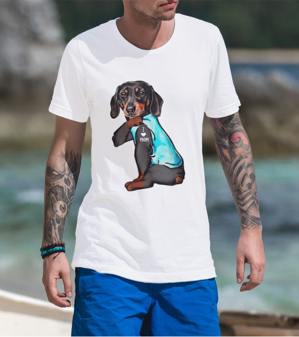 Dachshund I Love Mom T-Shirt