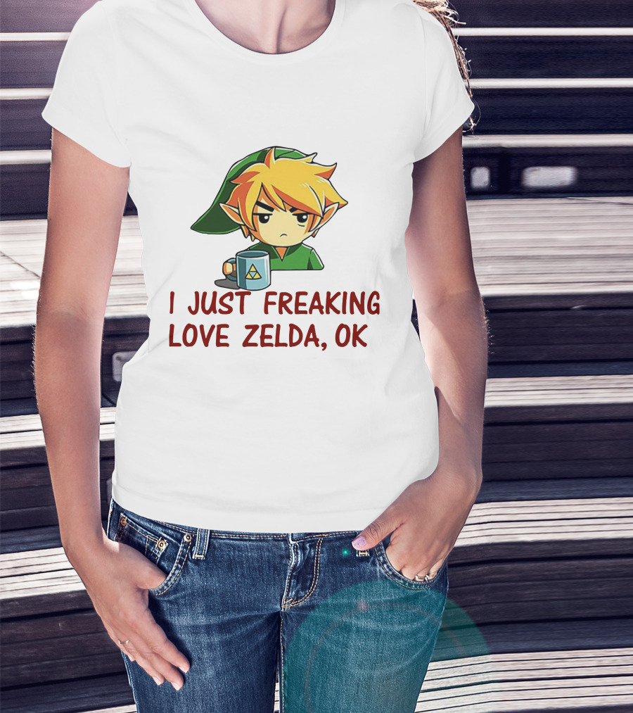 I Just Freaking Love Zelda OK With Triforce Mug And Character T-Shirt