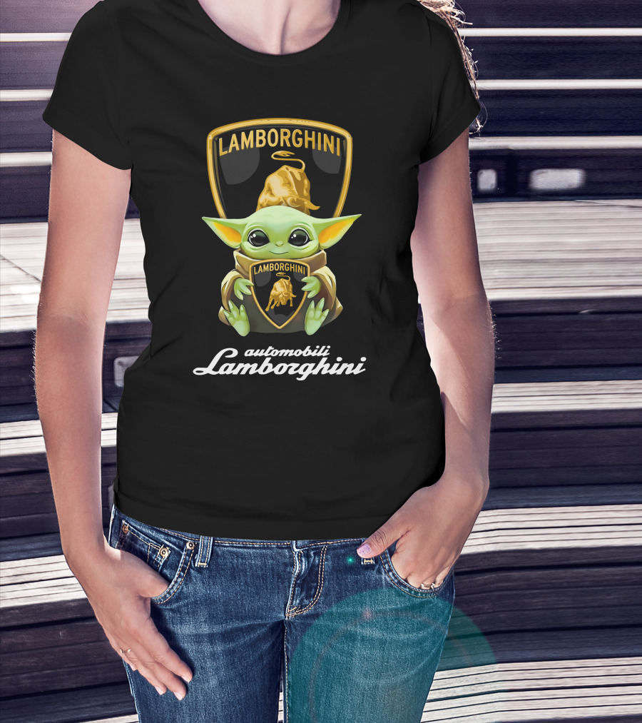 Baby Yoda Lamborghini Automobili Hug T-Shirt
