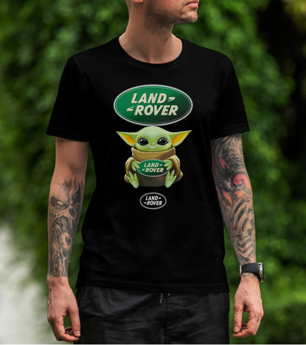 Land Rover Baby Yoda Hugging T-Shirt