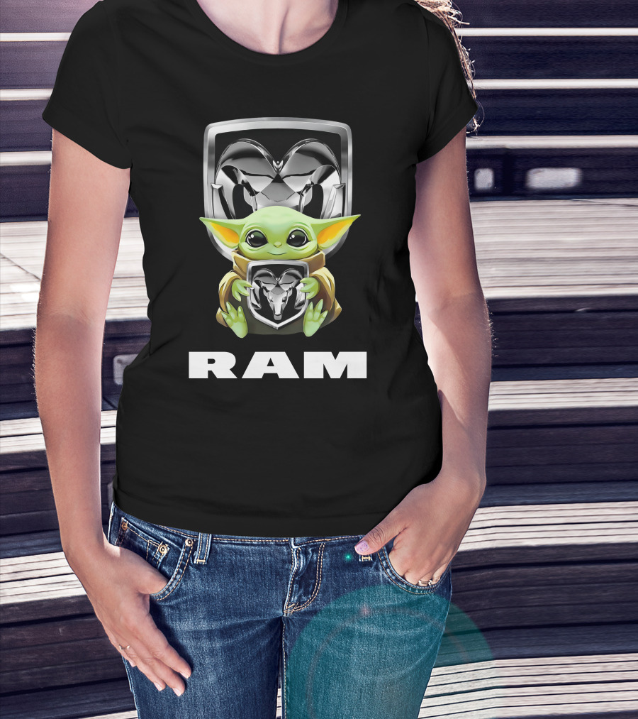 Baby Yoda Hug Ram Truck T-Shirt