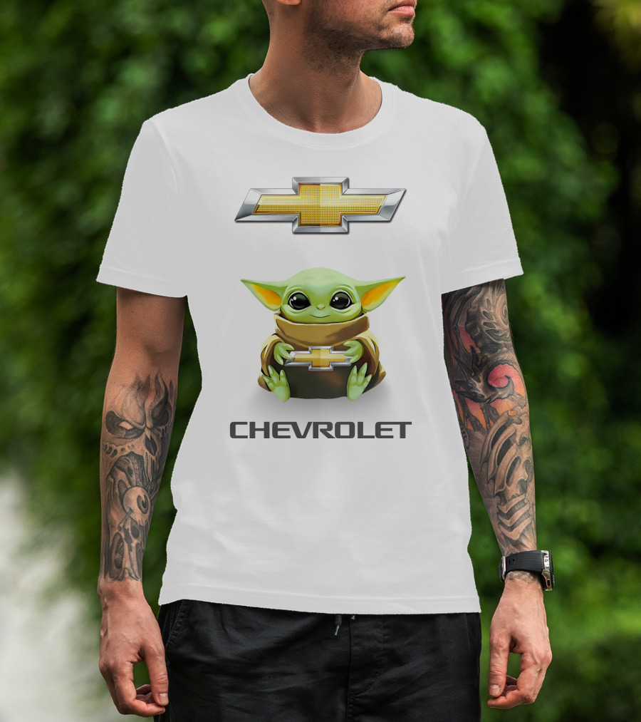 Baby Yoda Holding Chevrolet T-Shirt