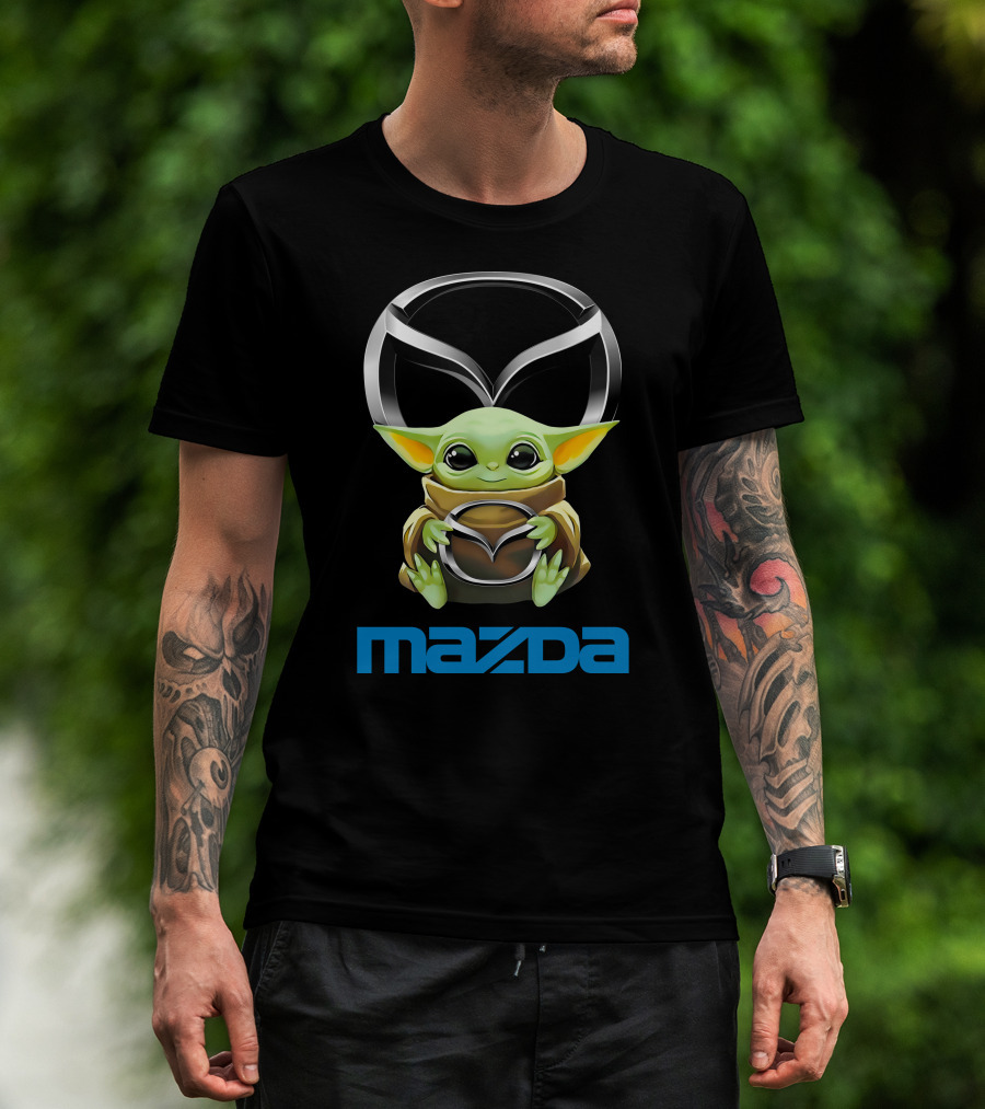 Star Wars Baby Yoda Holding Mazda T-Shirt