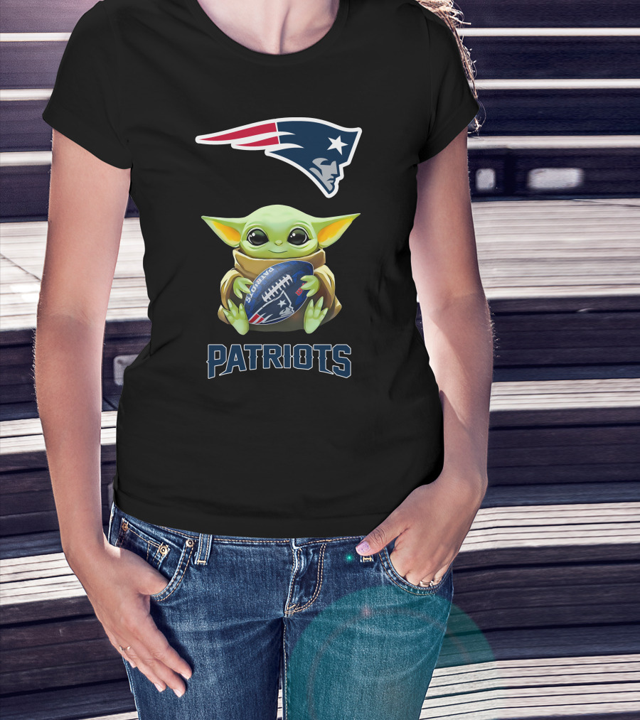 Baby Yoda New England Patriots Star Wars Football Fan Tailgate T-Shirt