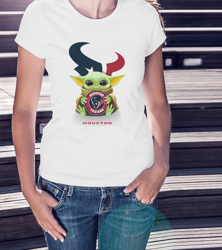 Baby Yoda Houston Texans Symbol Houston T-Shirt