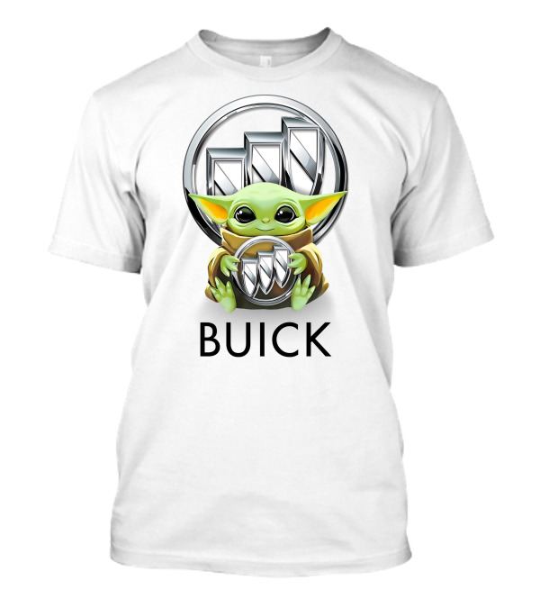 Star Wars Baby Yoda Holding Buick Emblem T-Shirt