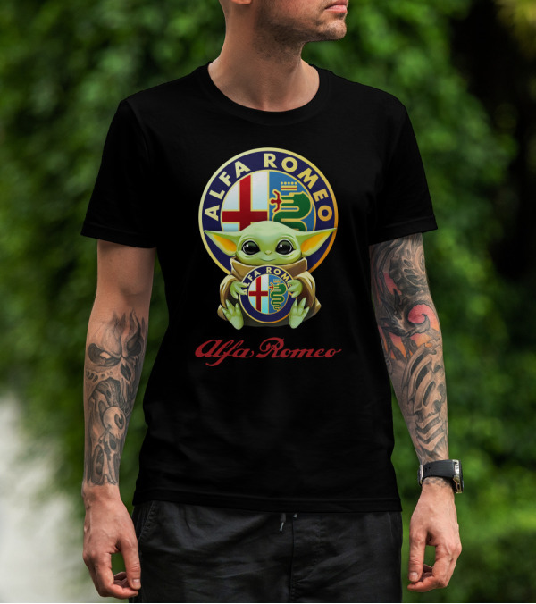 Grogu Hugging Alfa Romeo T-Shirt