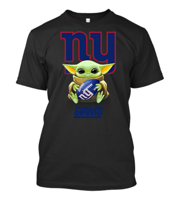 Grogu Hugging New York Giants Football T-Shirt