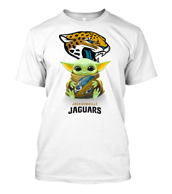 Grogu Hugging Football With Jacksonville Jaguars T-Shirt