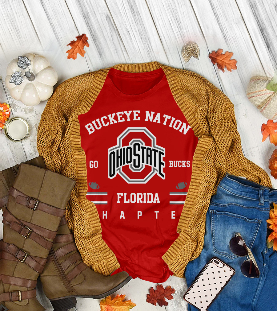 Buckeye Nation Ohio State Go Bucks Florida Chapter T-Shirt