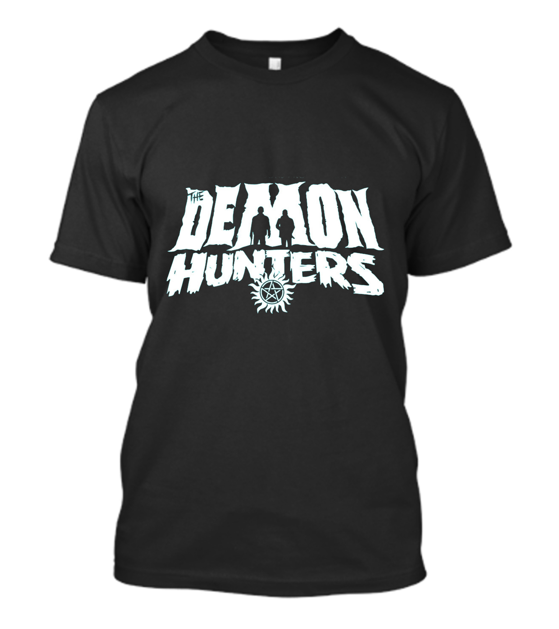 The Demon Hunters Silhouette Sun Symbol B&W T-Shirt