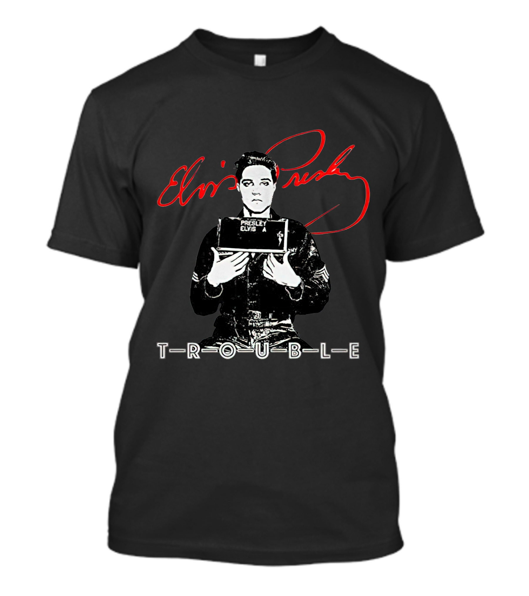 Elvis Presley Mugshot Trouble T-Shirt