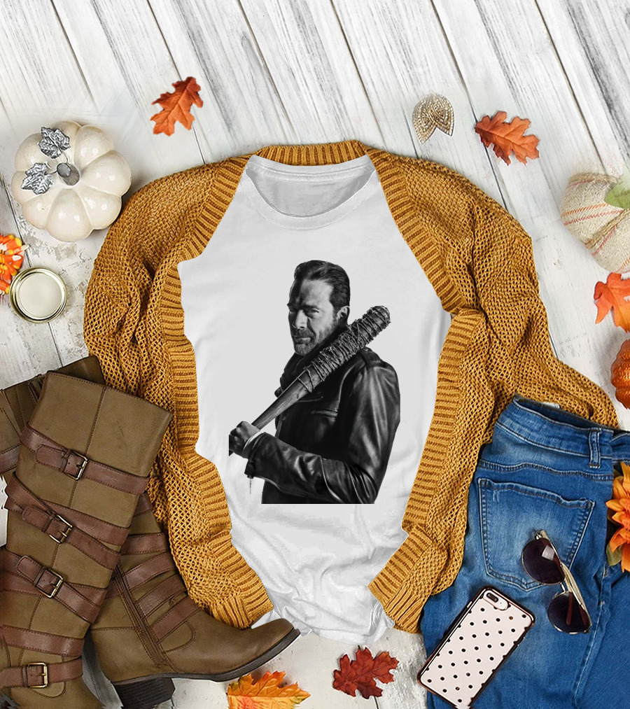 Jeff Negan Walking Dead Lucille Bat Iconic Image T-Shirt