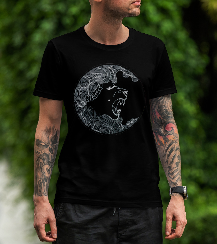 Madeon Merch Fierce Line Art Lion Head T-Shirt