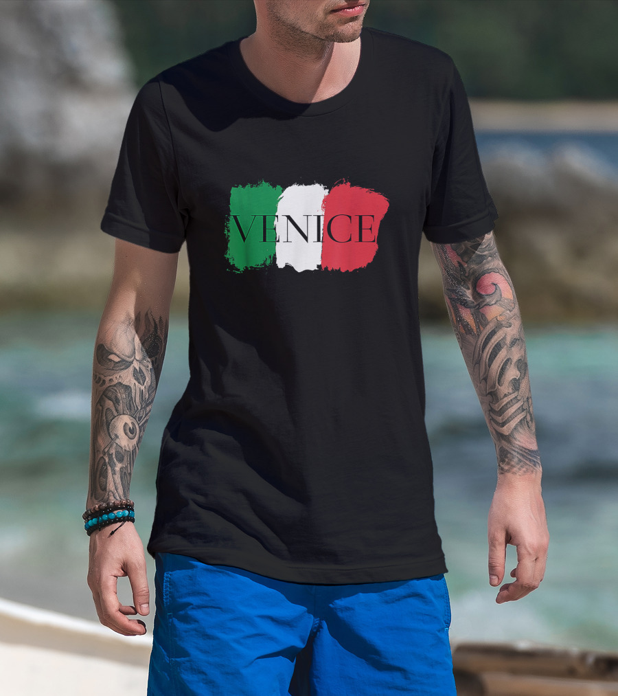 Venice Italy With Italian Flag Colors T-Shirt