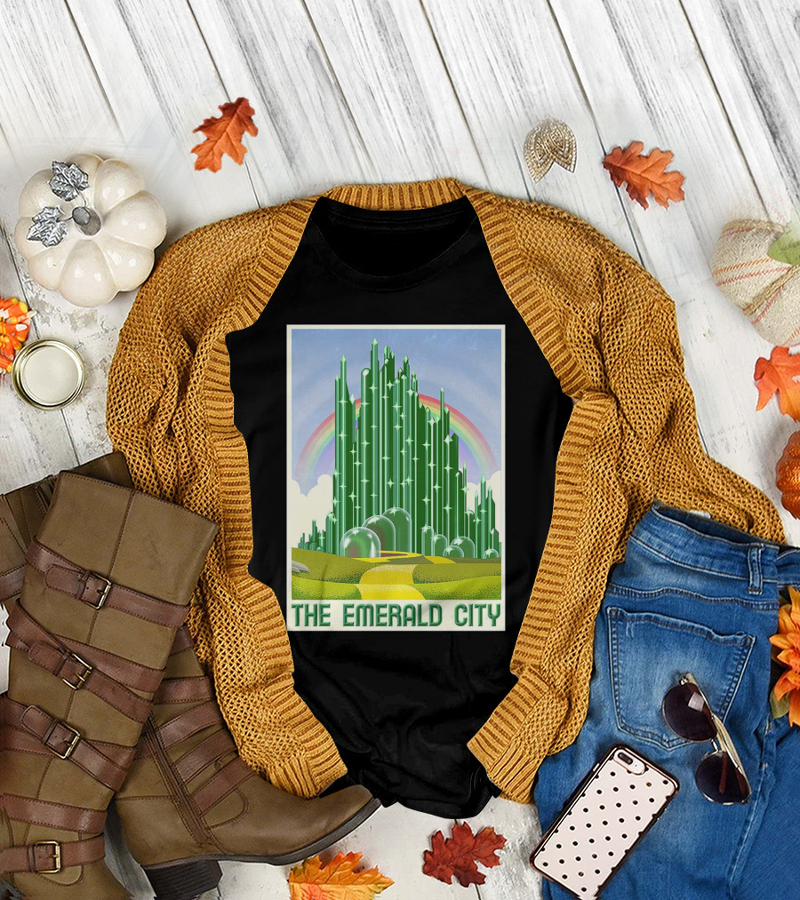 The Emerald City Landmarks Rainbow Road Journey T-Shirt