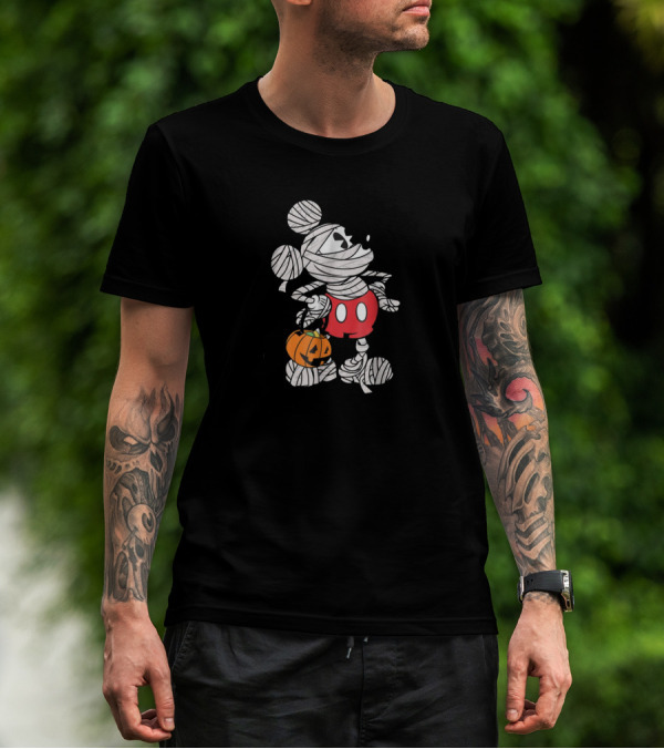 Disney Mickey Mouse Mummy Halloween Pumpkin T-Shirt