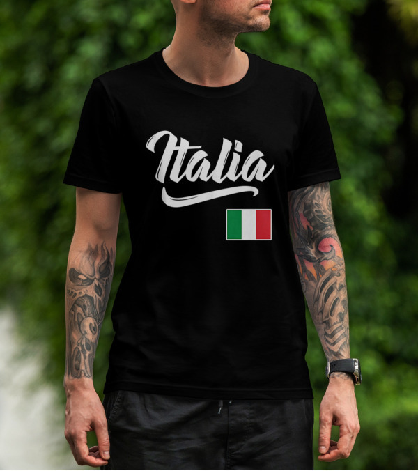 Italia Italian Flag Italy Italiano Heritage Iconic Symbol Recognition T-Shirt
