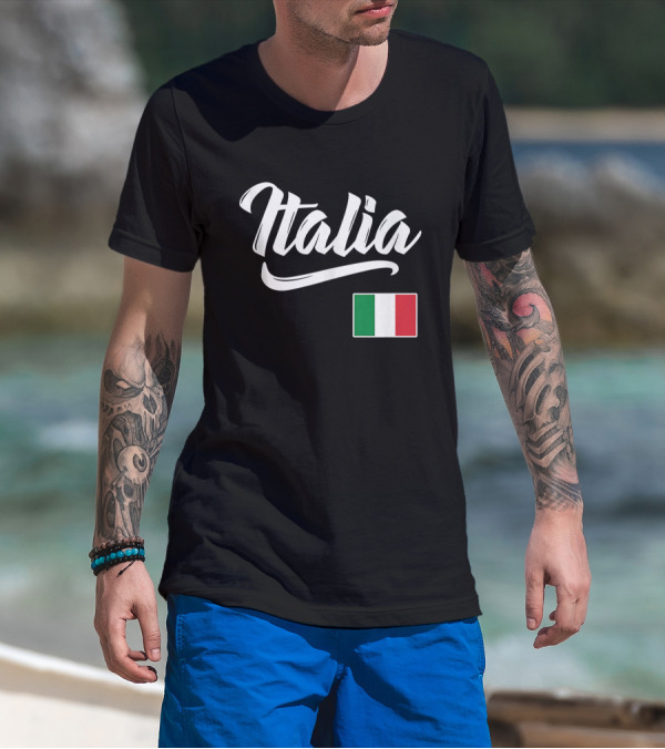Italia Italian Flag Italy Italiano Heritage Iconic Symbol Recognition T-Shirt