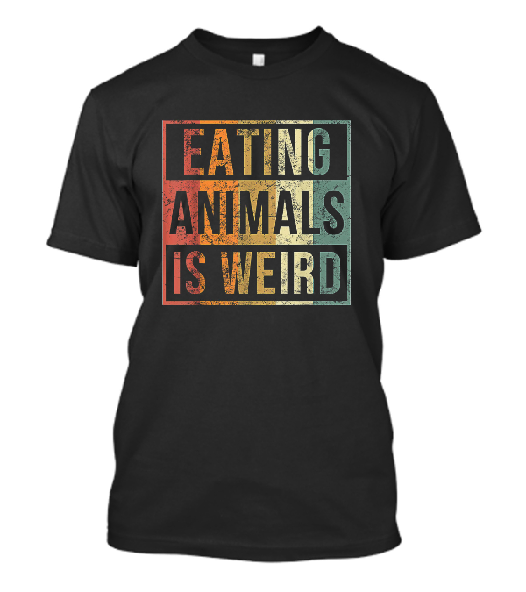 Eating Animals Is Weird Vegan Lover Funny Vegetarian T-Shirt