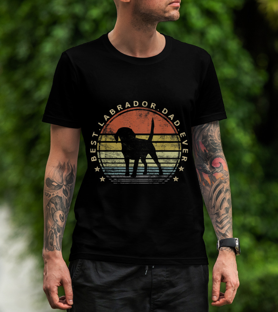 Best Labrador Dad Ever Mens Labrador Dog Lover Daddy Owner Gifts T-Shirt