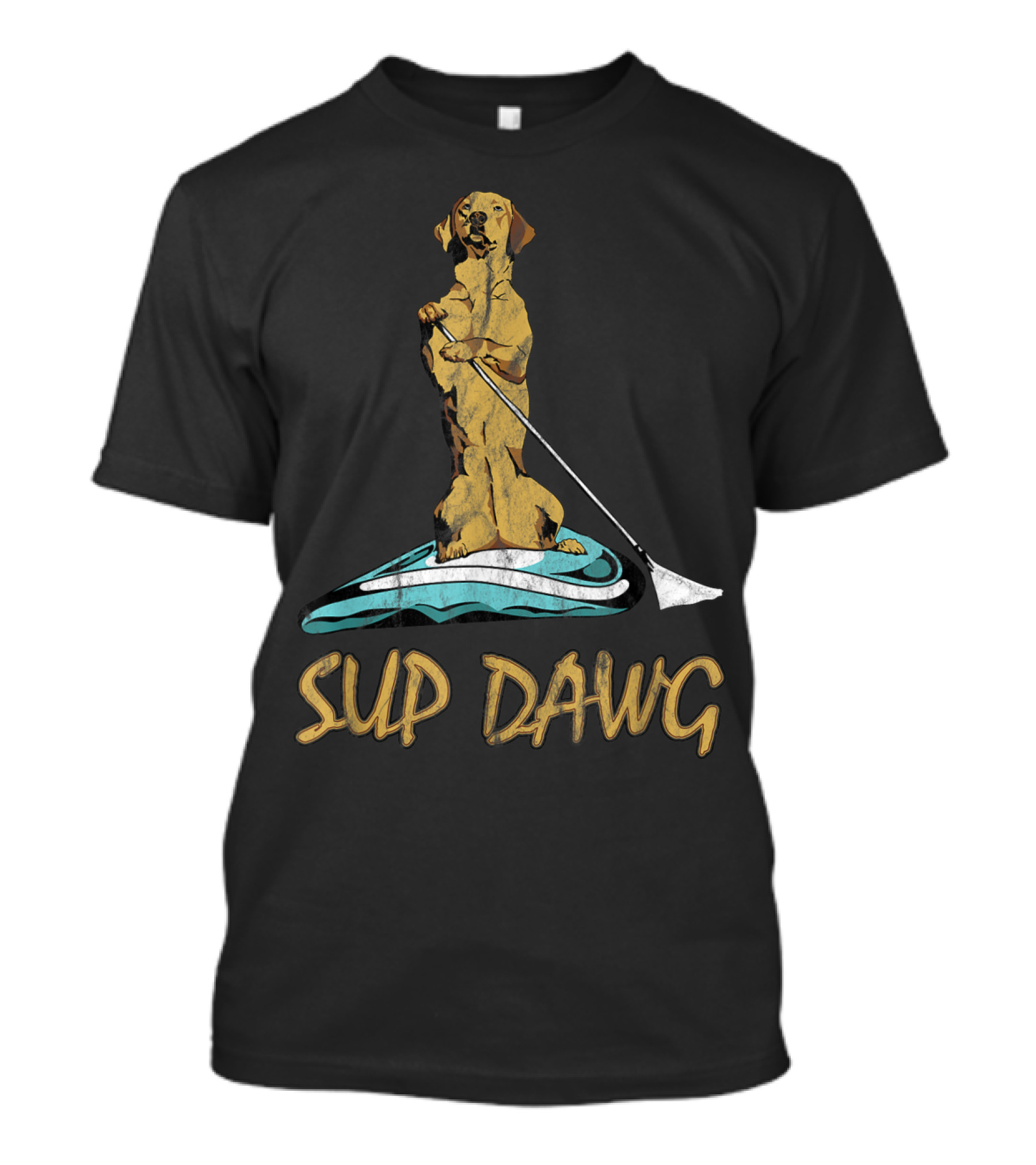 SUP DAWG Stand Up Paddle Board Surfing Dog T-Shirt