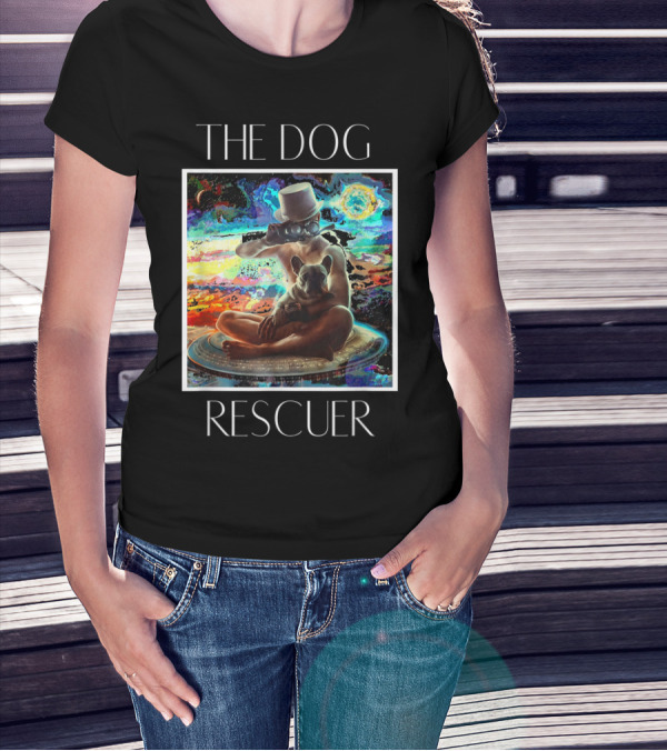 The Dog Rescuer Futuristic Animal Rescue Team Visionary Universe Journey T-Shirt