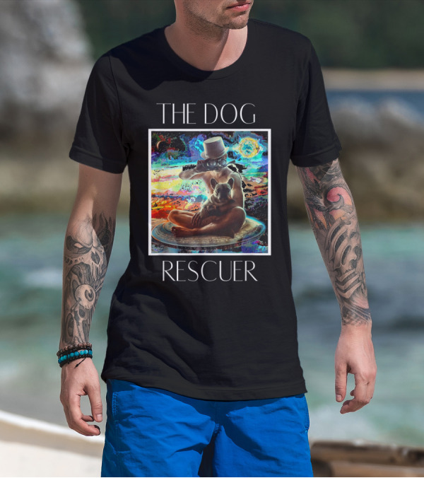 The Dog Rescuer Futuristic Animal Rescue Team Visionary Universe Journey T-Shirt
