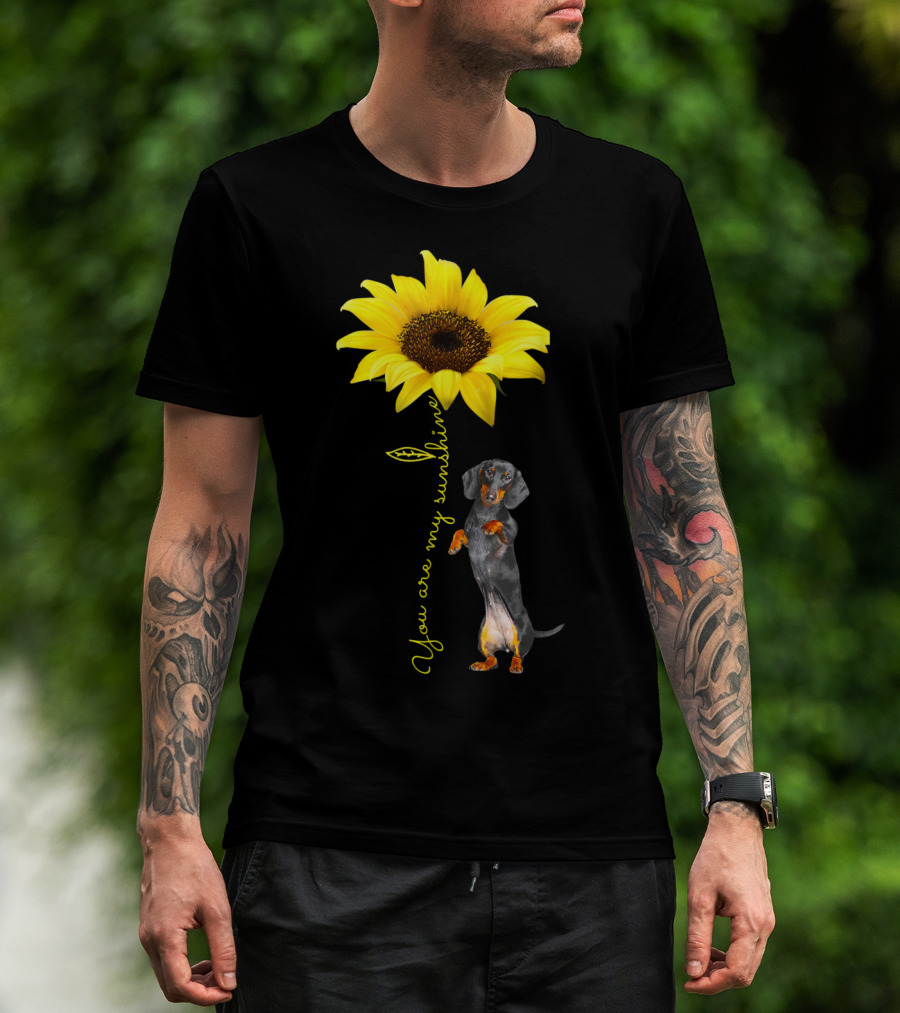 You Are My Sunshine Dachshund Doxie Mom Mother Day Sunflower T-Shirt