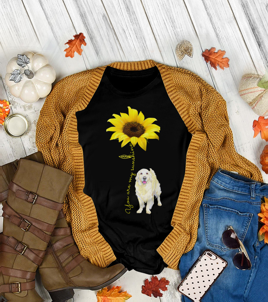 You Are My Sunshine Golden Retriever Mom Mother's Day Sunflower T-Shirt
