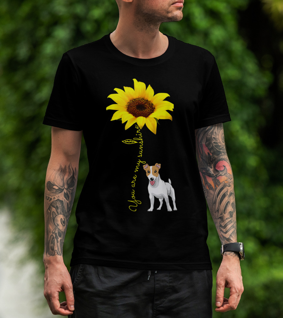 You Are My Sunshine Sunflower Jack Russell T-Shirt