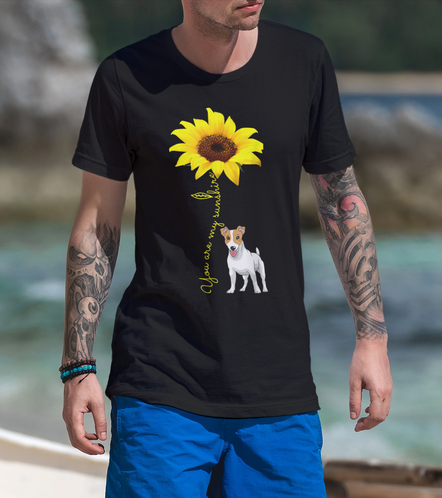 You Are My Sunshine Sunflower Jack Russell T-Shirt
