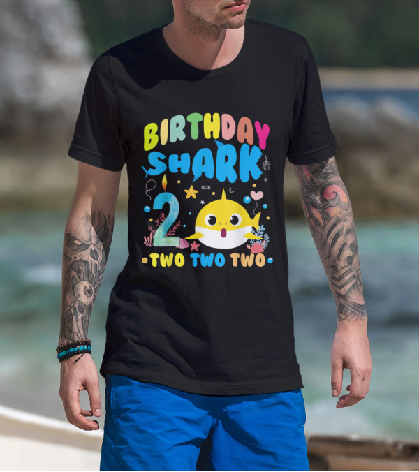 Birthday Shark 2 Two Two Two T-Shirt